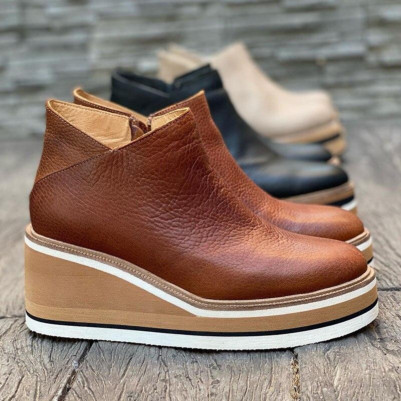 Comfortabele Enkellaarsjes Plateau Zool Mira - Mode Vibes