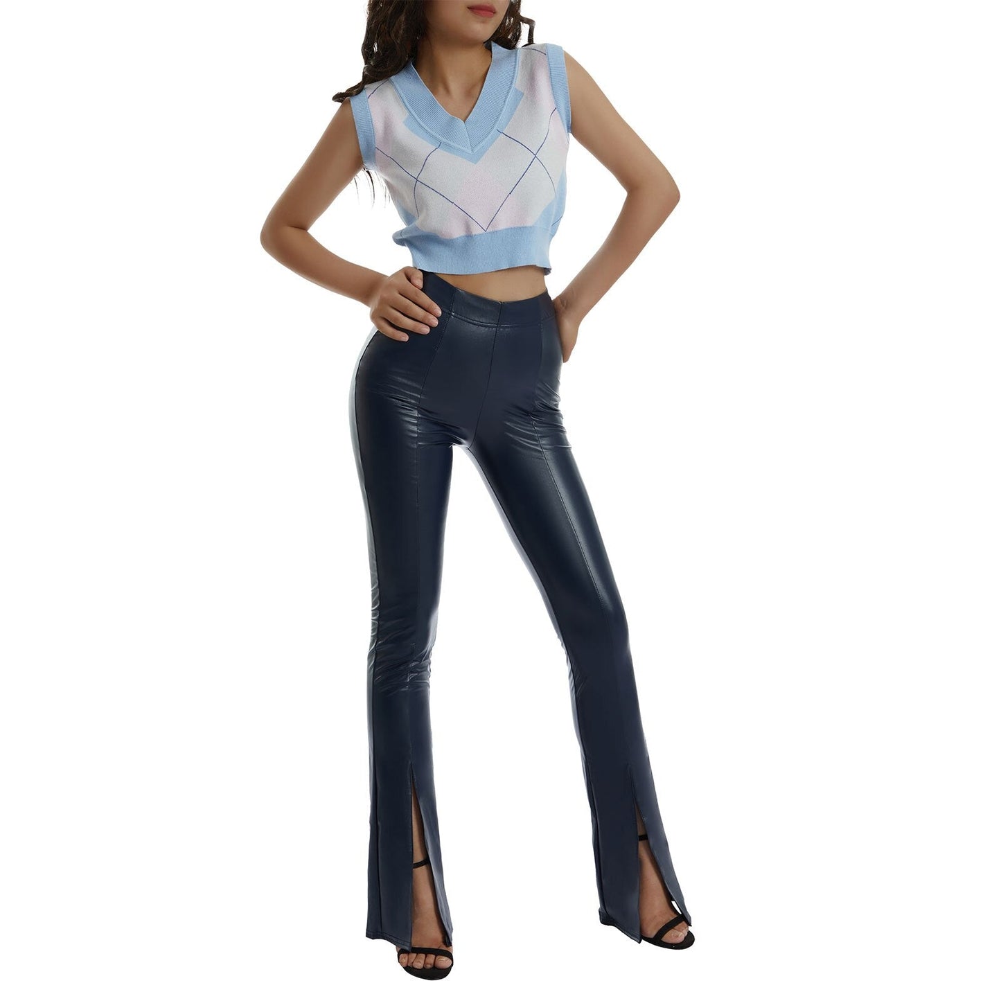 Yenna Flared Broek Trendy Losse Fit