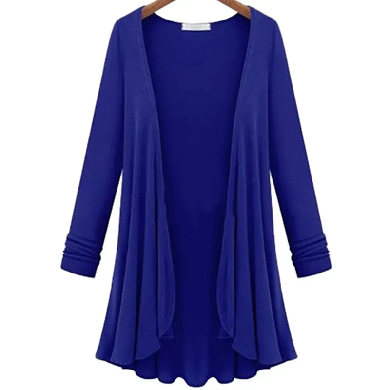 Dames Vest Gebreid met Ruches en Elegant Design
