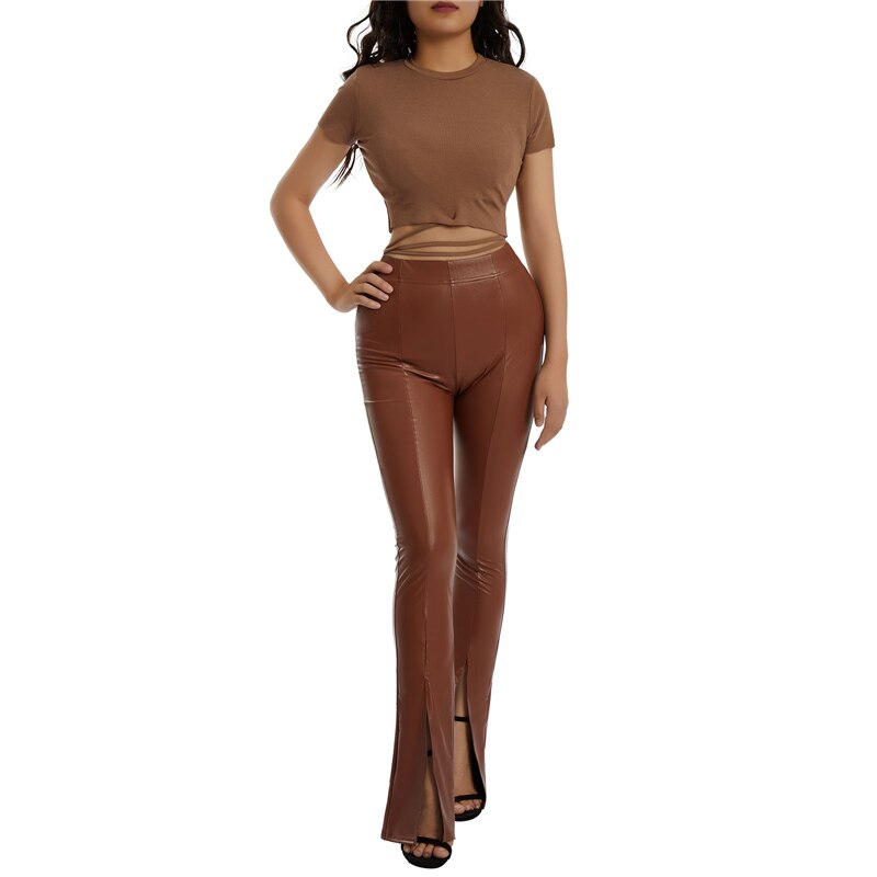 Yenna Flared Broek Trendy Losse Fit
