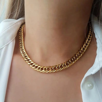 Ketting Halsketting RVS Gouden Kleur Niet Verkleurend
