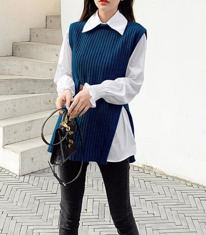 Vrouwelijke Sweater Blouse Set Casual Comfy