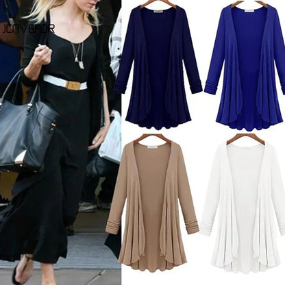 Dames Vest Gebreid met Ruches en Elegant Design