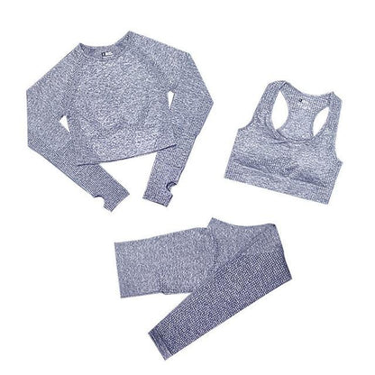 Vrouwelijke Sportset 3-delig Fitness Outfit