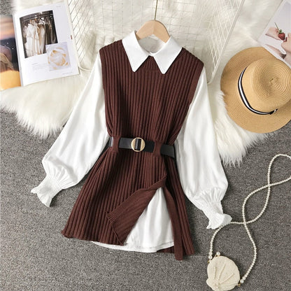Vrouwelijke Sweater Blouse Set Casual Comfy