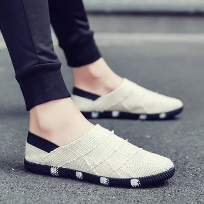 Lichte Canvas Herenschoenen met Hennepzool Comfortabel - Mode Vibes