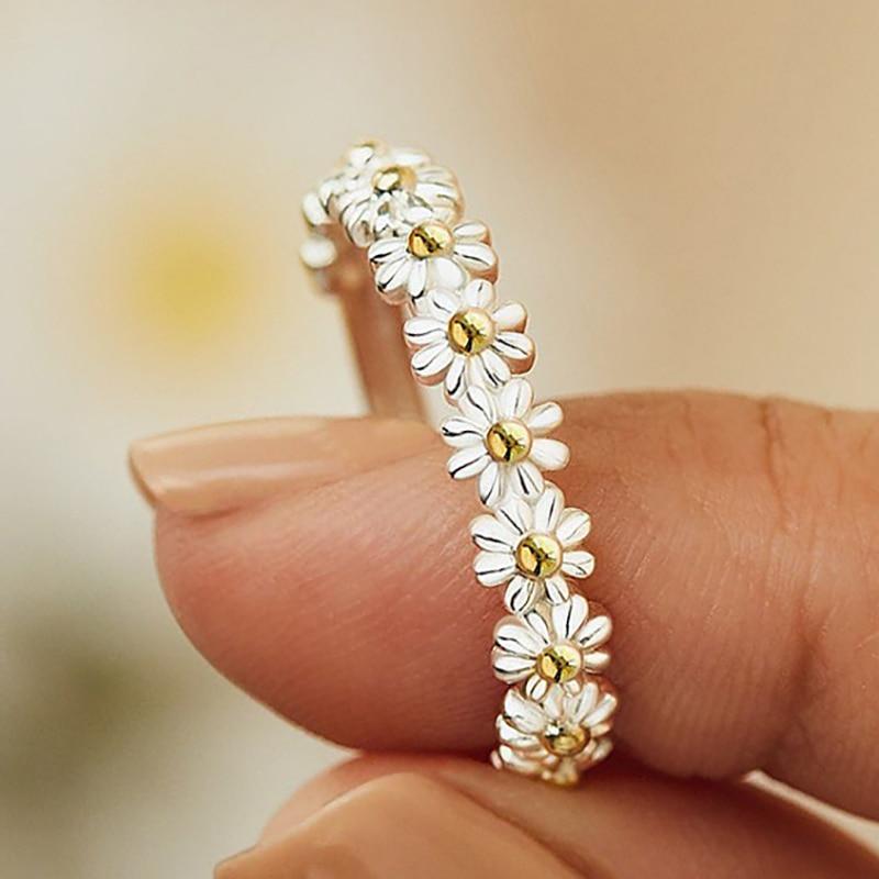 Zilveren Bloem Ring voor Vrouw Aylin Stijl - Mode Vibes