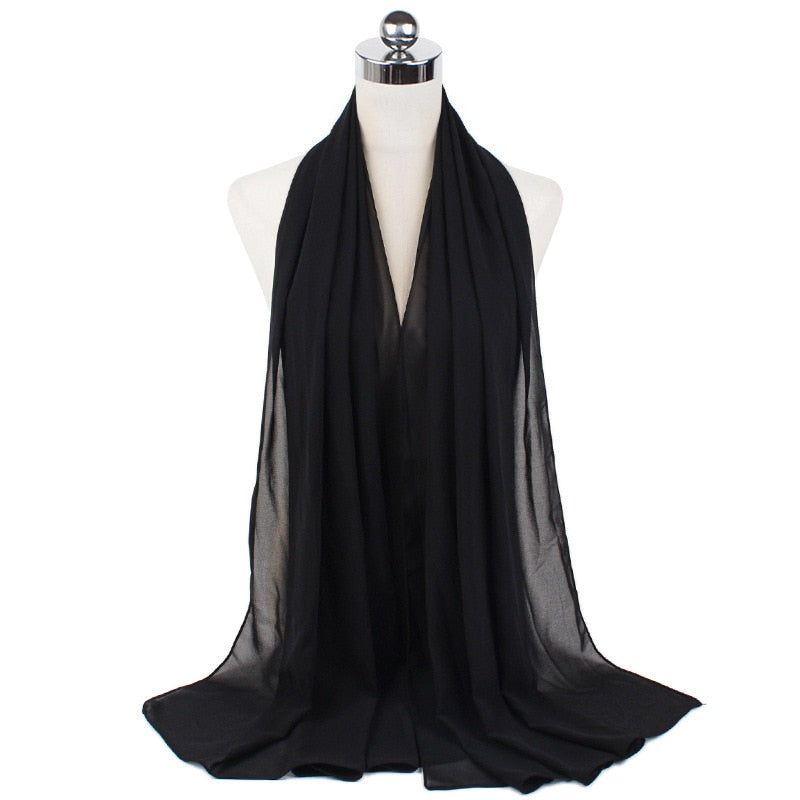 Zachte Chiffon Hoofddoek Luxe Hijab voor Vrouwen