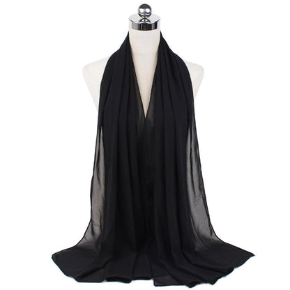 Zachte Chiffon Hoofddoek Luxe Hijab voor Vrouwen