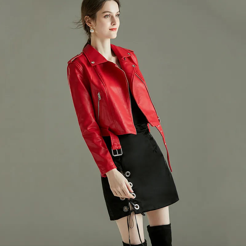 Veganistisch Leren Jasje Dames Jacket Synthetisch Leer