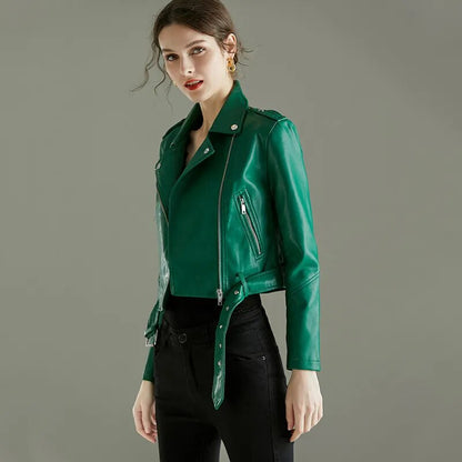 Veganistisch Leren Jasje Dames Jacket Synthetisch Leer - Mode Vibes