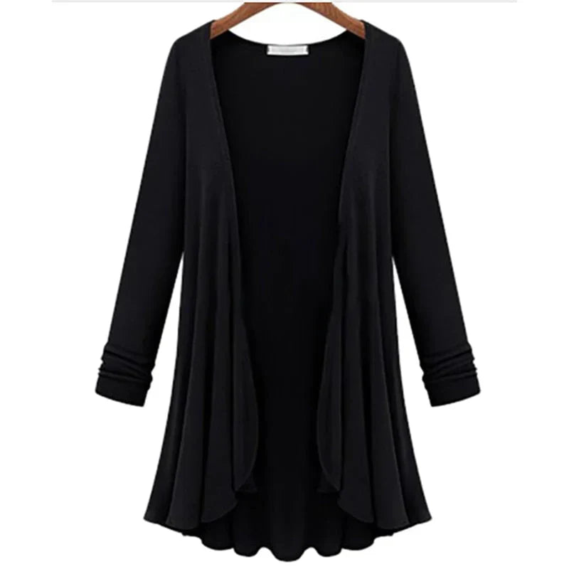 Dames Vest Gebreid met Ruches en Elegant Design