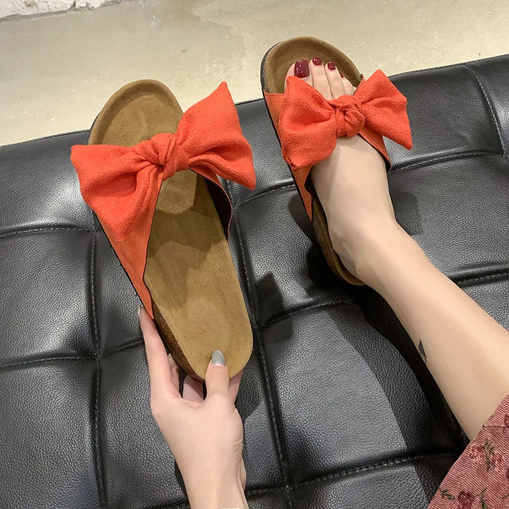 Pantoffels met Strik voor Vrouwen Warm en Zachtaardig - Mode Vibes