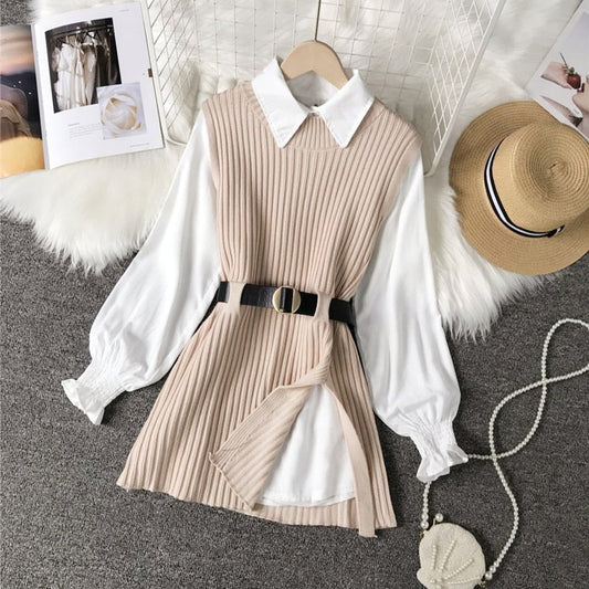 Vrouwelijke Sweater Blouse Set Casual Comfy - Mode Vibes