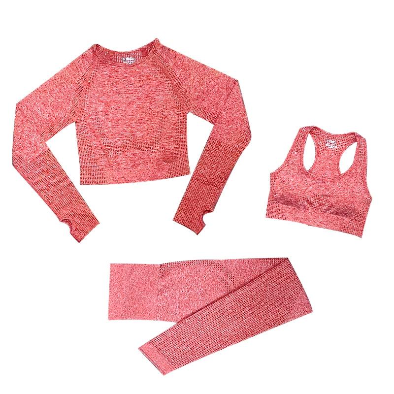 Vrouwelijke Sportset 3-delig Fitness Outfit