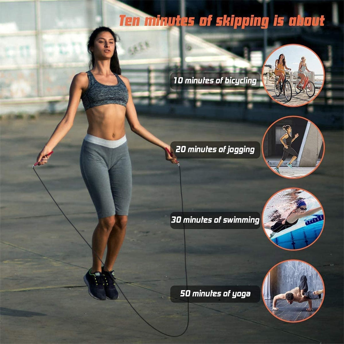 Springtouw Verstelbaar voor Conditiesport en Fitness