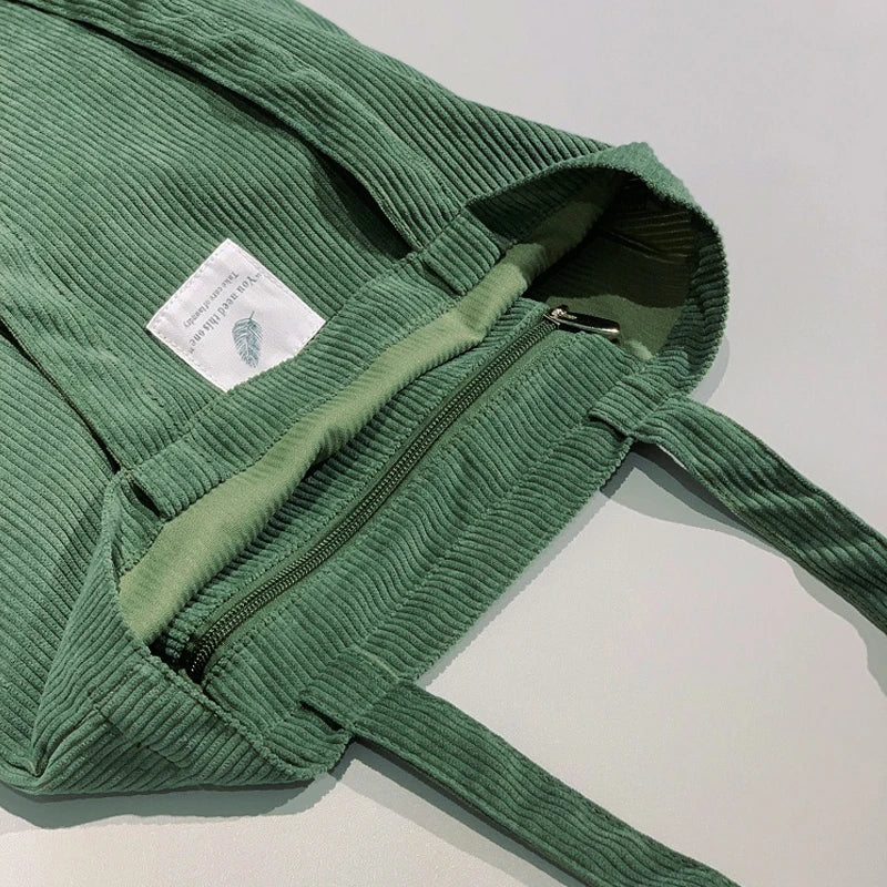 Elegante Corduroy Chic Handtas