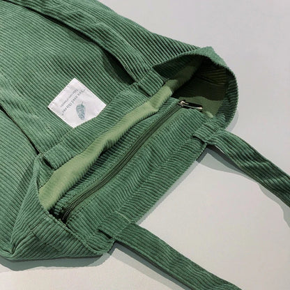 Elegante Corduroy Chic Handtas