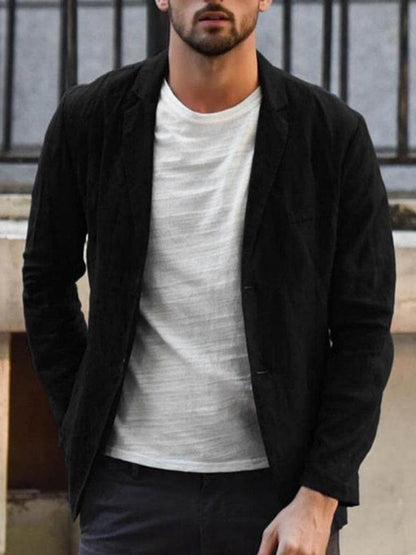 Casual Blazer van Zacht Katoen voor Dagelijks Gebruik - Mode Vibes