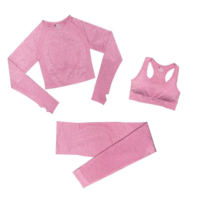 Vrouwelijke Sportset 3-delig Fitness Outfit