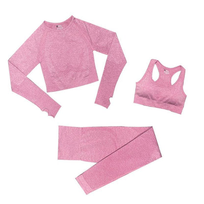 Vrouwelijke Sportset 3-delig Fitness Outfit