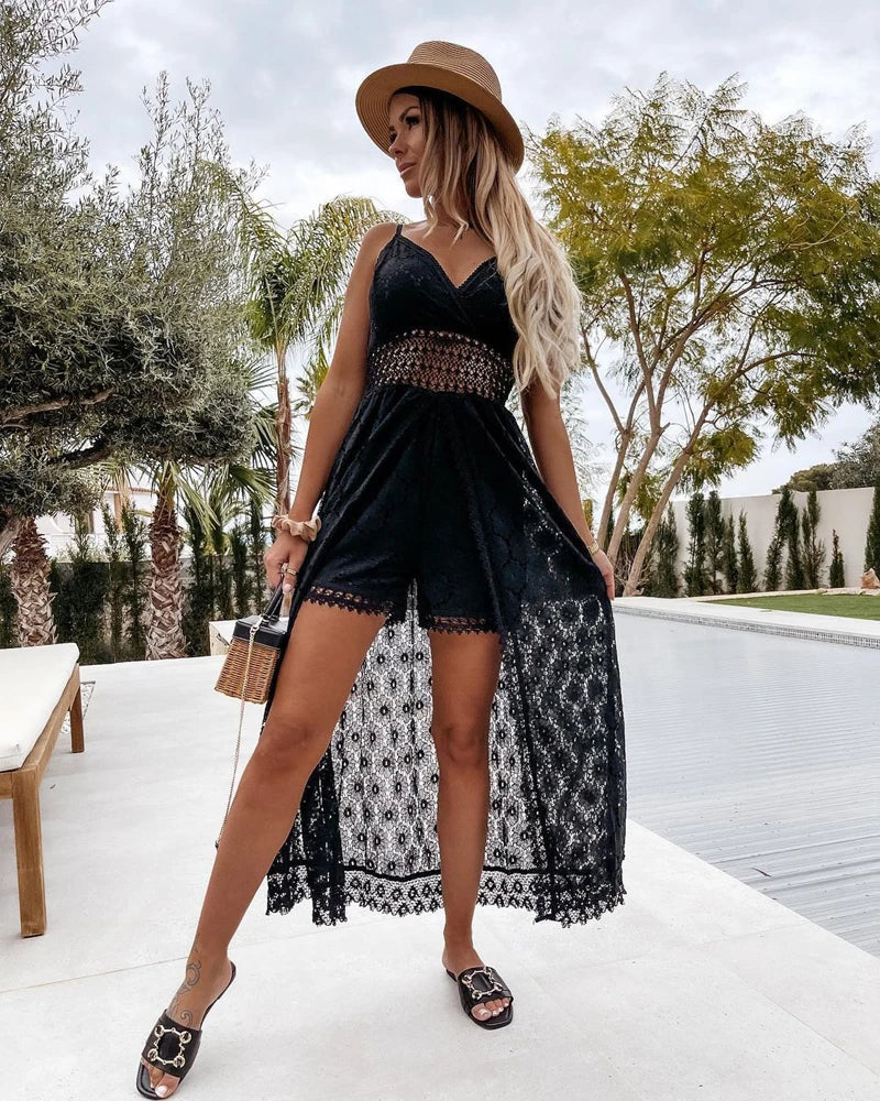 Vrouwelijke Jumpsuit met Kant Print