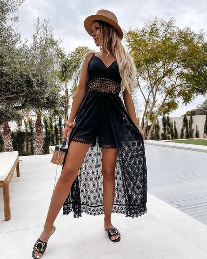 Vrouwelijke Jumpsuit met Kant Print