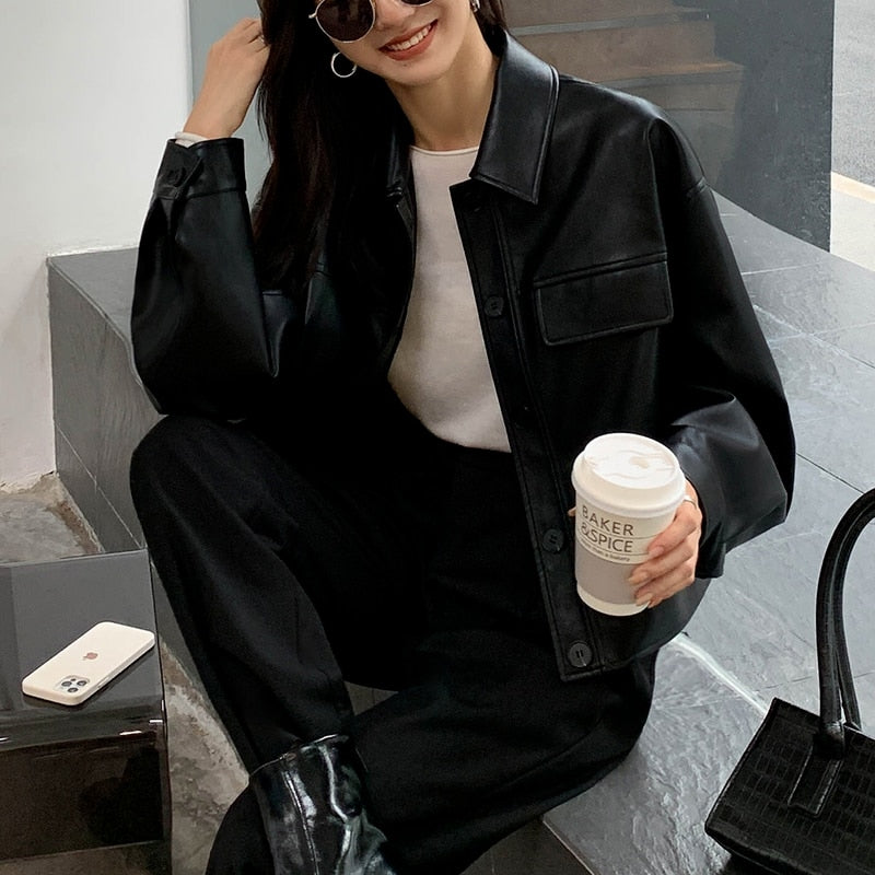 Leren Jas Audrey Stijl Lange Leren Coat