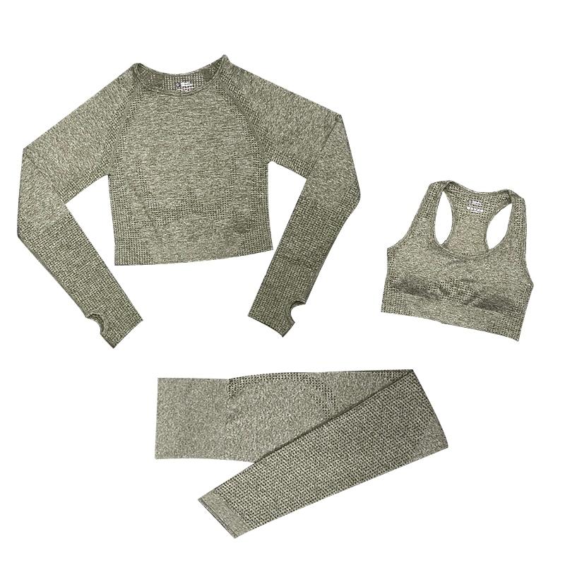Vrouwelijke Sportset 3-delig Fitness Outfit