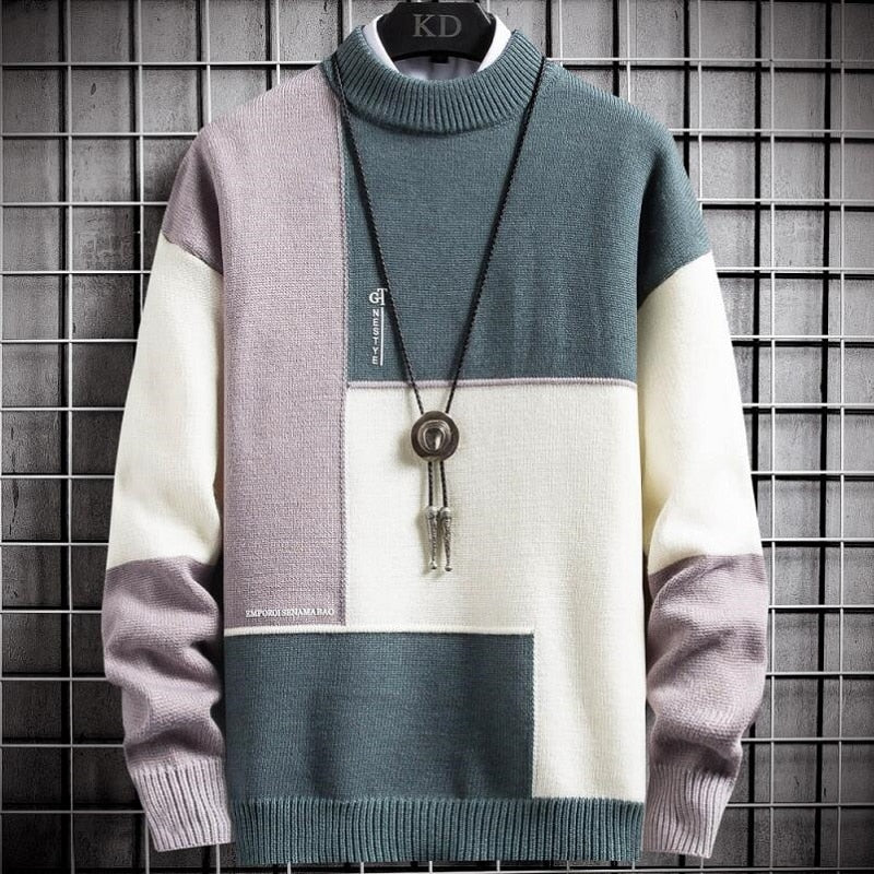 Patchwork Pullover - Warme Modieuze Heren Sweatshirt