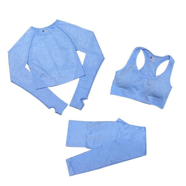 Vrouwelijke Sportset 3-delig Fitness Outfit