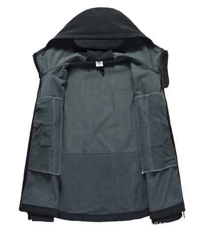 Heren Softshell Jas Waterdicht Winddicht met Capuchon