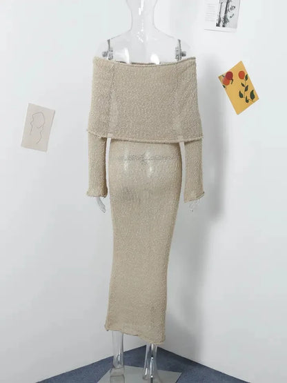 Gehaakte Strandjurk Maxi Off Shoulder Zomerjurk