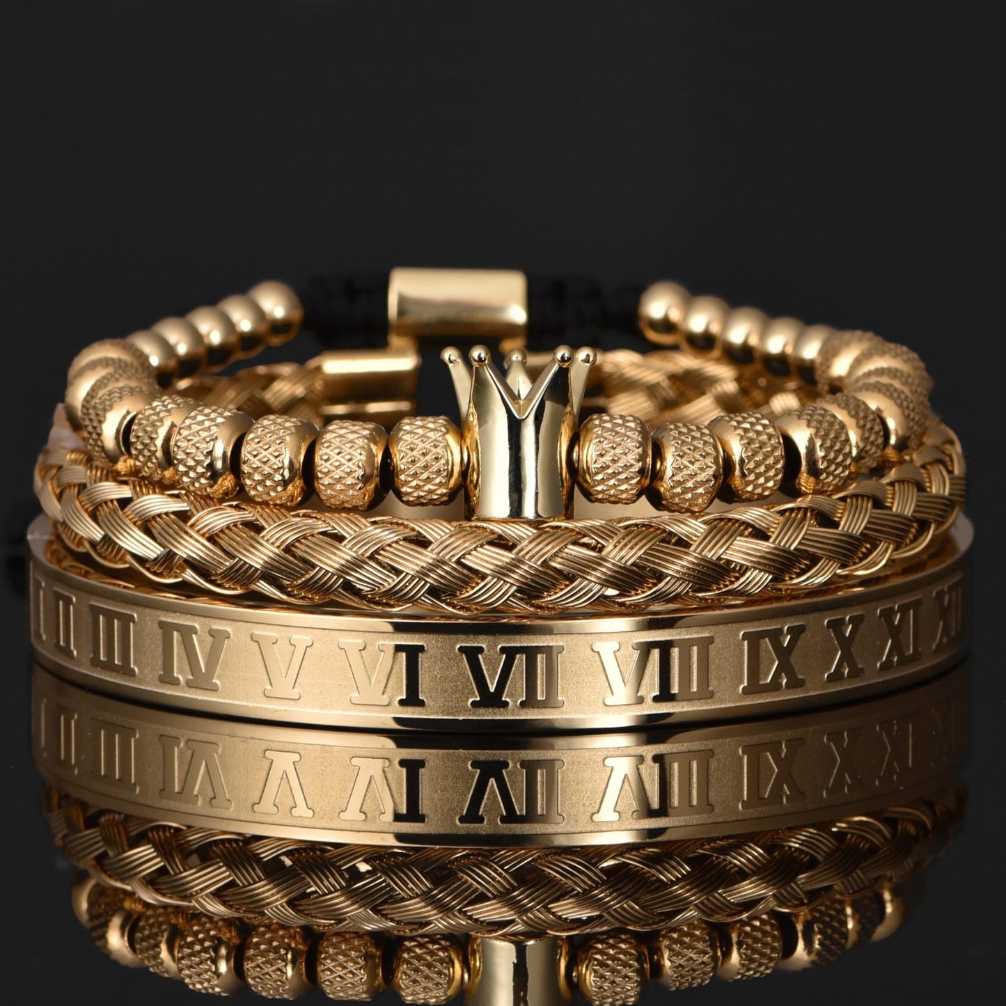 Luxe Armbandenset voor Heren – Zilver Kleur Groot Model - Mode Vibes
