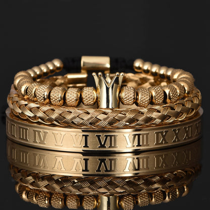 Luxe Armbandenset voor Heren – Zilver Kleur Groot Model - Mode Vibes