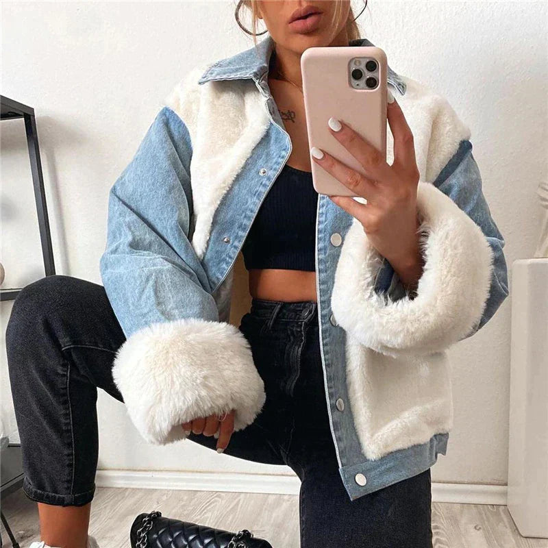 Blauwe Denim Jacket voor Heren - Mode Vibes