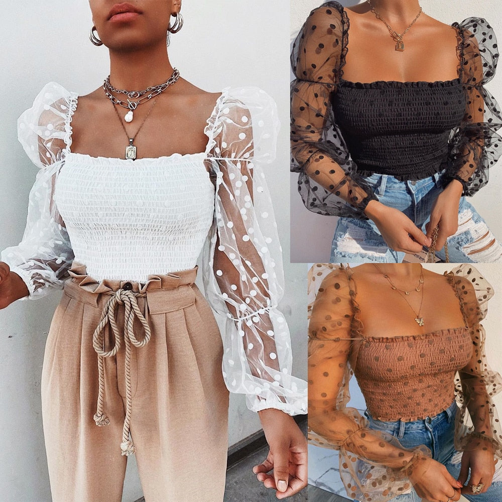 Dames Top met Mesh Stijlvol en Uniek