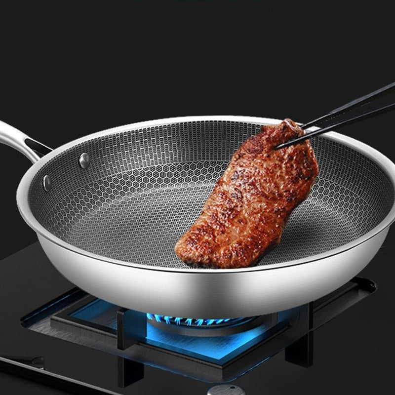 RVS Koekenpan met Antiaanbaklaag Krasbestendig - Mode Vibes