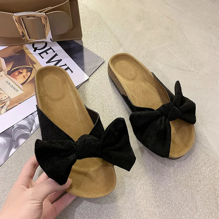 Pantoffels met Strik voor Vrouwen Warm en Zachtaardig