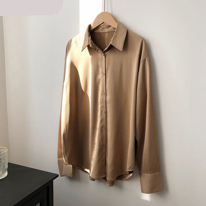 Dames Blouse van Satijn Elegant en Stijlvol