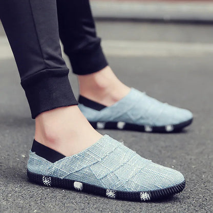 Lichte Canvas Herenschoenen met Hennepzool Comfortabel