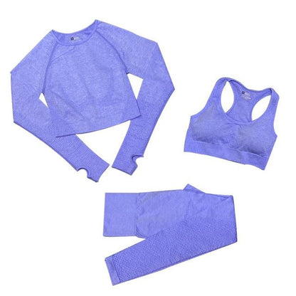 Vrouwelijke Sportset 3-delig Fitness Outfit