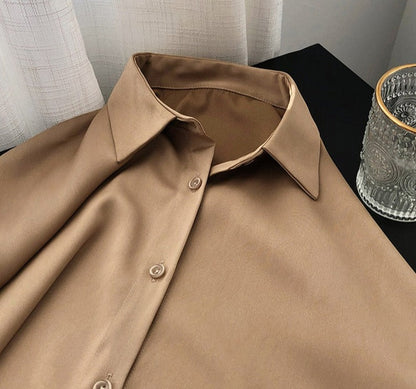 Dames Blouse van Satijn Elegant en Stijlvol