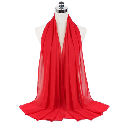 Zachte Chiffon Hoofddoek Luxe Hijab voor Vrouwen