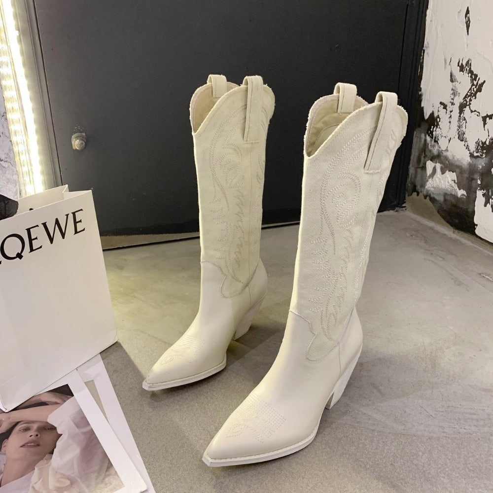 Cowboy Boots Hoge Kwaliteit Leren Rijlaarzen