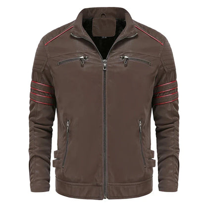 Heren Leren Bikerjack Tobias-Jan Leer Motorjack