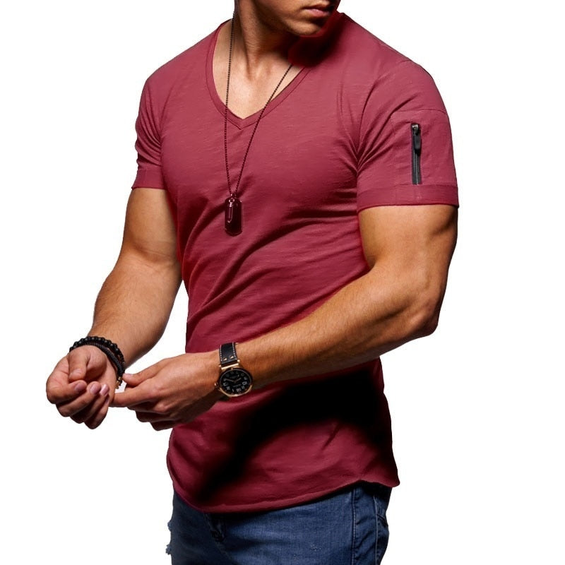 Heren Sportshirt V-hals Milan Casual Stijl