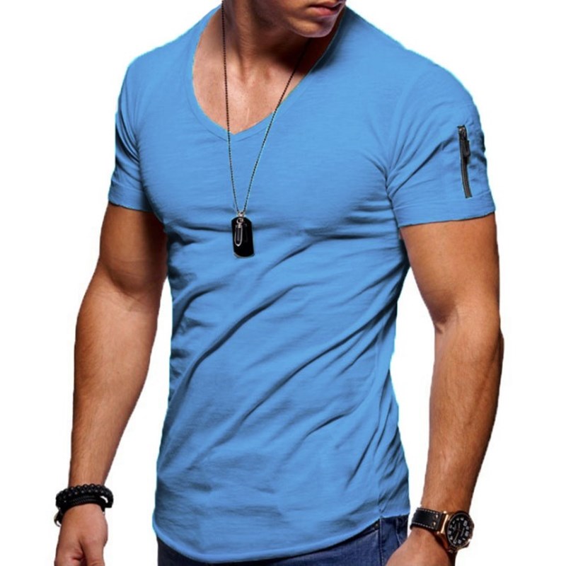 Heren Sportshirt V-hals Milan Casual Stijl
