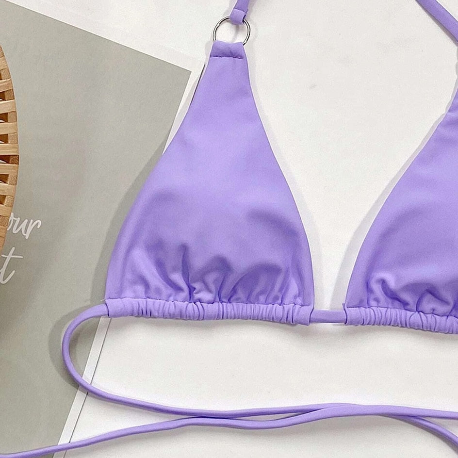 Dames Bikini Criss Cross Stijlvol Zwart Strandkleding