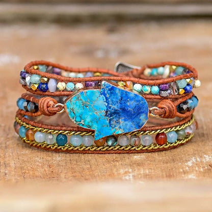 Turkoois Armband Blauw Hamsa Zilveren Sieraad - Mode Vibes